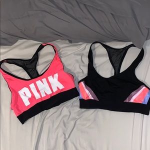 2 pack of pink sports bras never worn